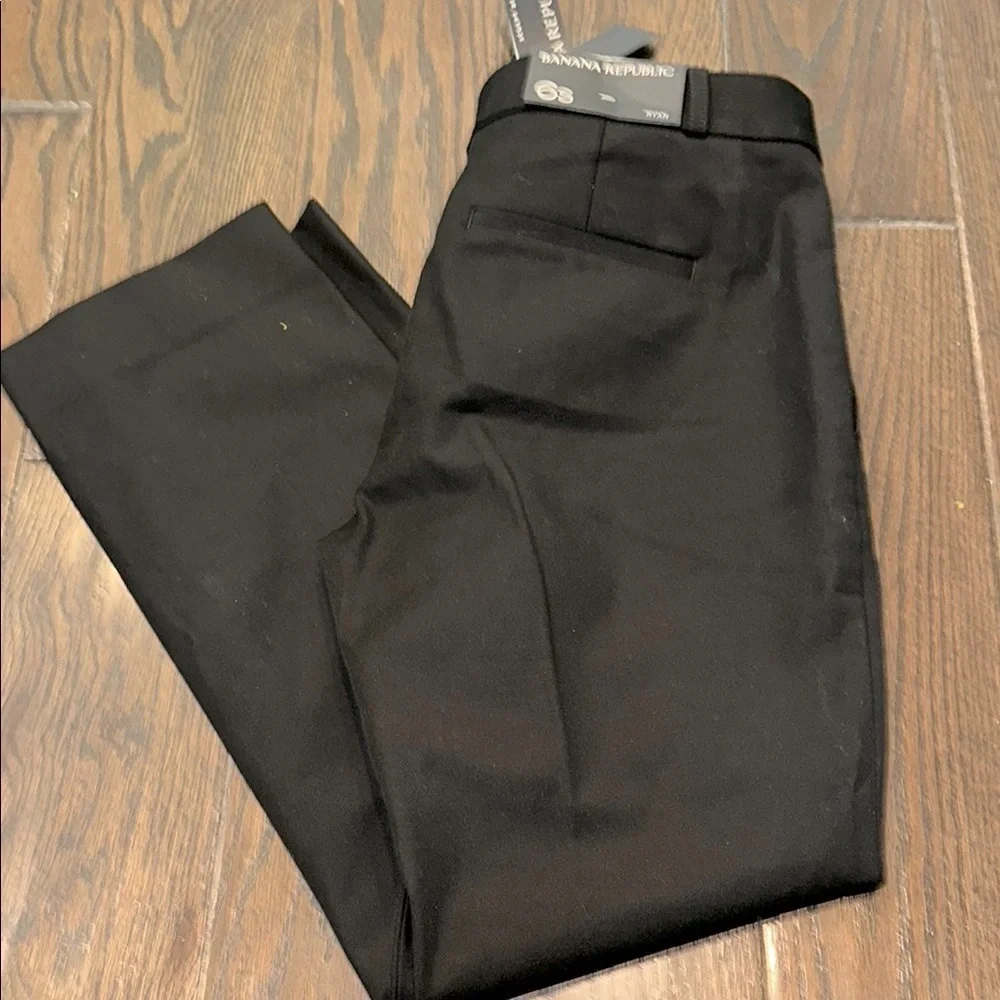 Banana Republic Ryan Black Dress Pants Straight Leg size 6S new with tags